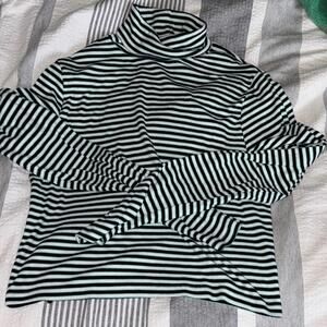 Levi’s Striped Turtleneck Sweater cropped 90s y2k Minimal Basic Staple